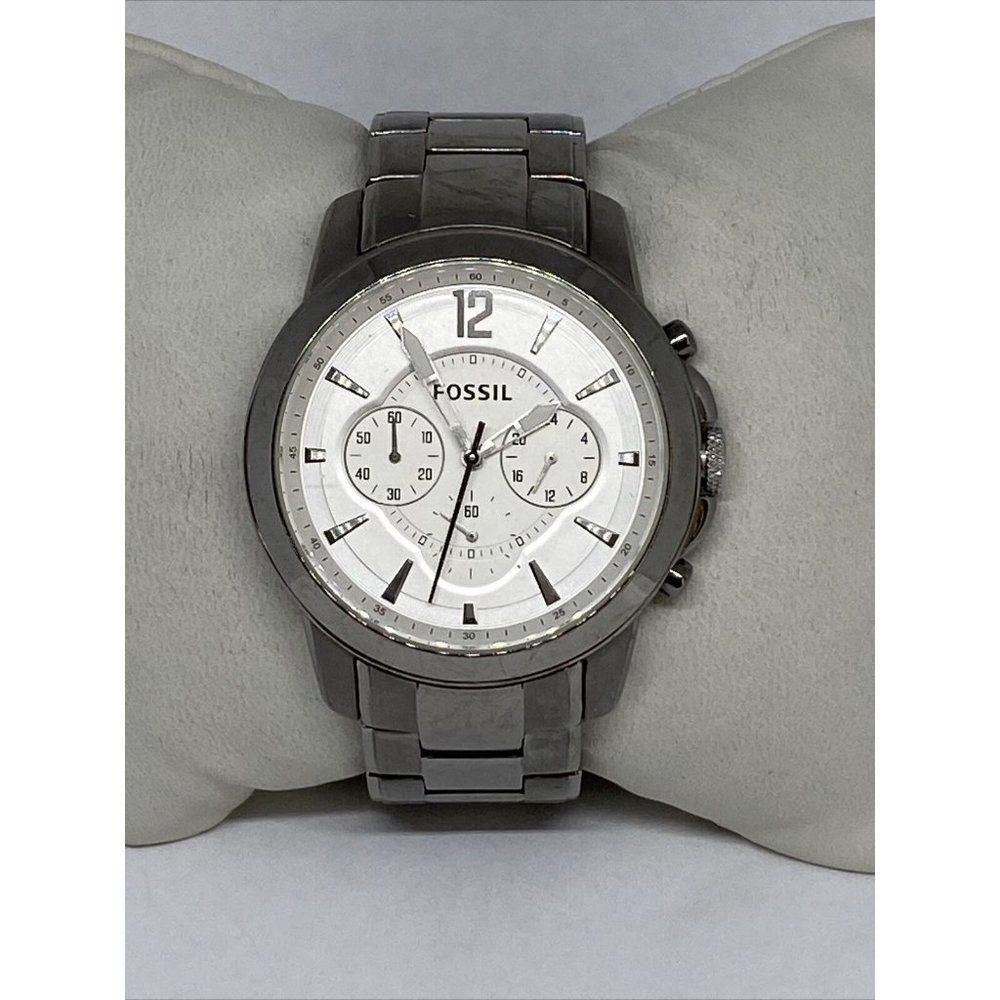 Fossil FS4647 Mens Silver Stainless Steel Analog D